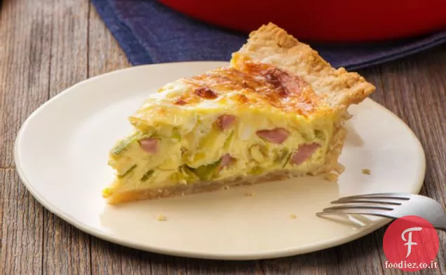 Salate porri e prosciutto Quiche