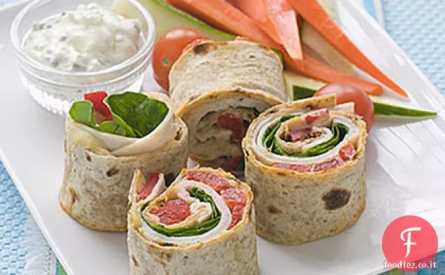 Panini Hummus e tacchino girandola