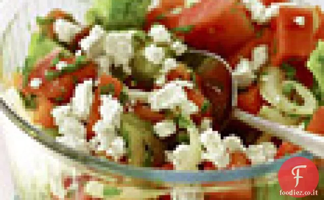 Insalata di anguria, pomodoro e menta