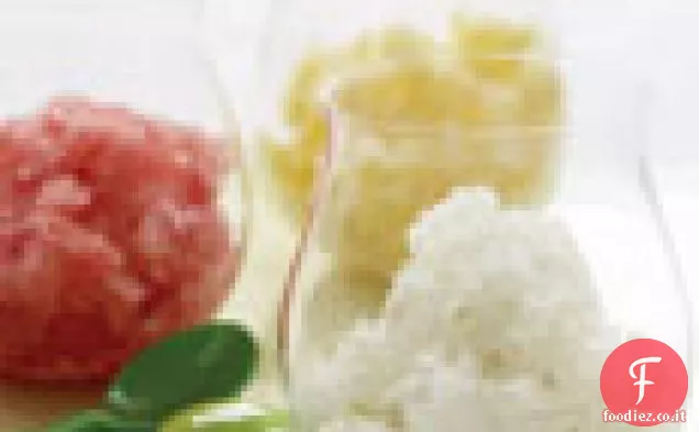 Trio di ghiaccio di frutta fresca: Lime, anguria e ananas