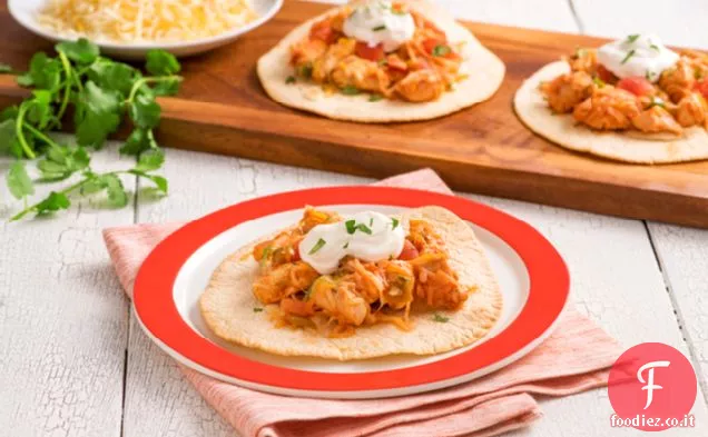Tostadas di pollo al formaggio