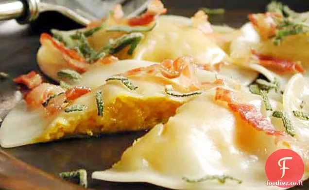Ravioli di Zucca con Pancetta e Salvia