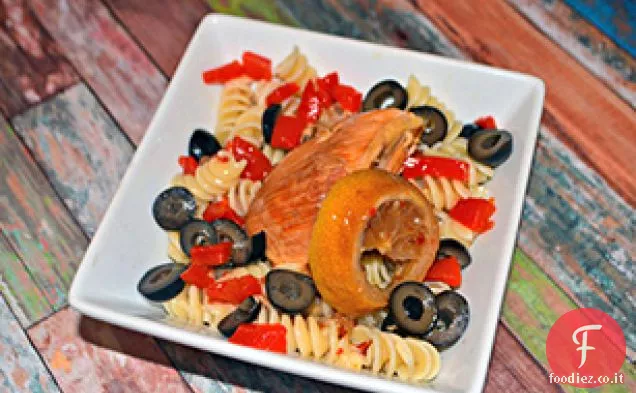 Pollo e tagliatelle italiani a cottura lenta