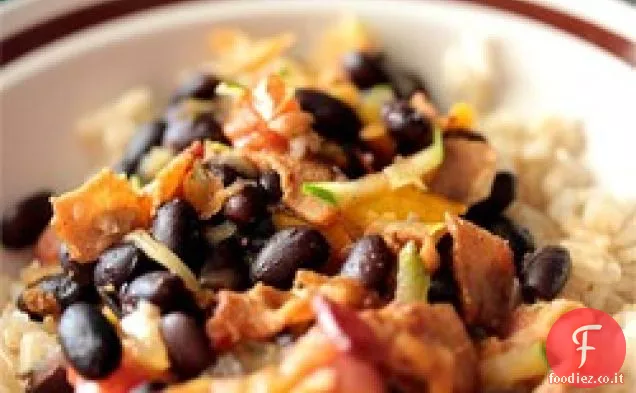 Fagioli neri con pancetta