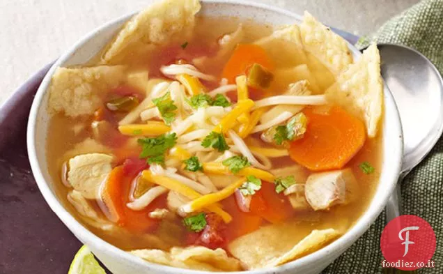 Zuppa di tortilla di pollo a cottura lenta