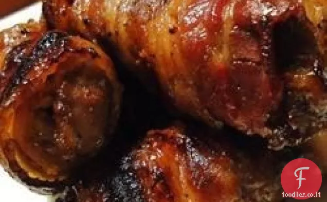 Bacon-avvolto alla griglia alce Backstrap