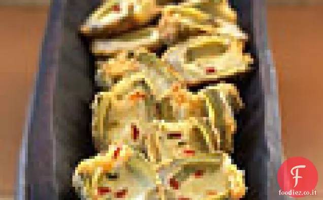 Carciofi fritti ripieni di pepe Jack Formaggio