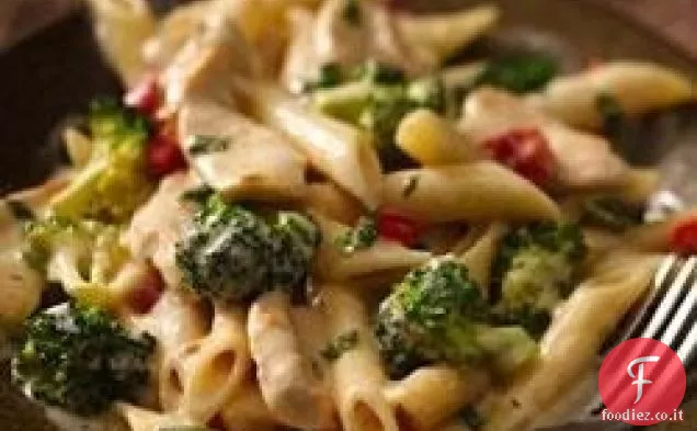 Penne di pollo all'aglio arrosto