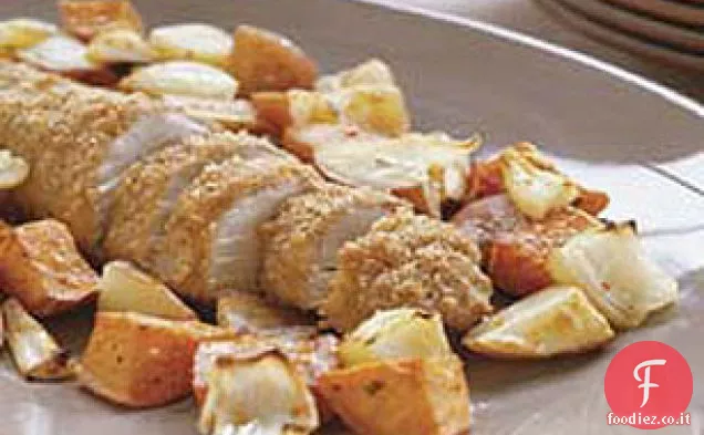 Filetto di maiale con verdure arrosto