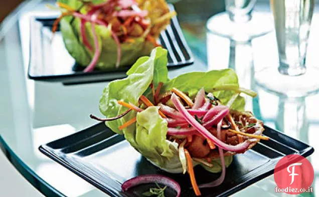 Lattuga Bibb con Vinaigrette di verdure calde