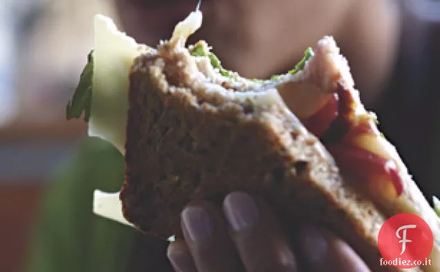 Panino fresco di mele e tacchino