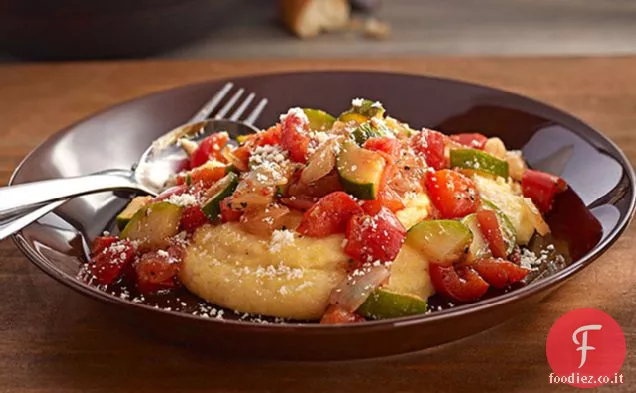 Verdure e polenta cremosa