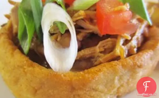 Ripieno di taco di maiale tagliuzzato