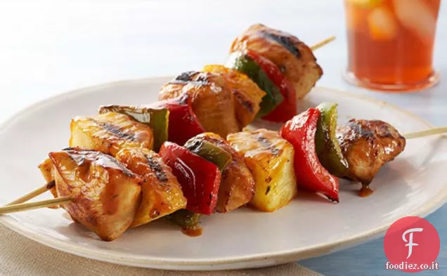 Dolce barbecue pollo Kabobs