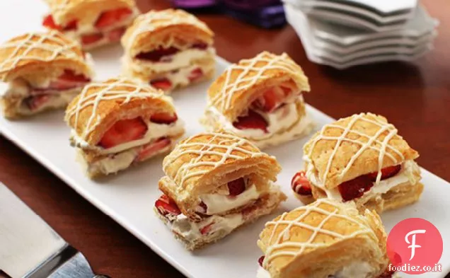 Fragola-Cioccolato Bianco Napoleons
