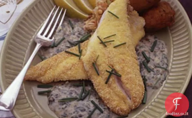 Passera di scolaretto con pesce-Camp Buerre Blanc