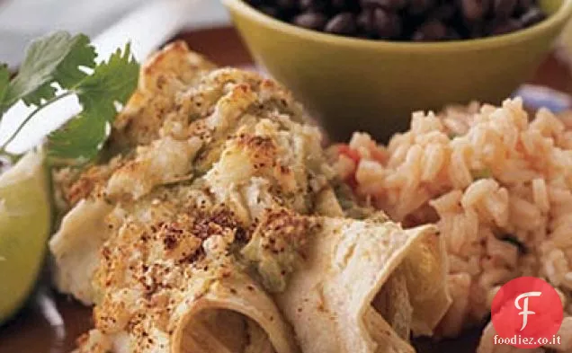 Enchiladas di pollo con Salsa Verde