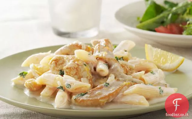 Pasta cremosa di pollo al limone