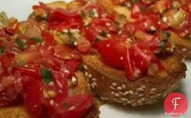 Bruschetta di rucola al pomodoro di Jen