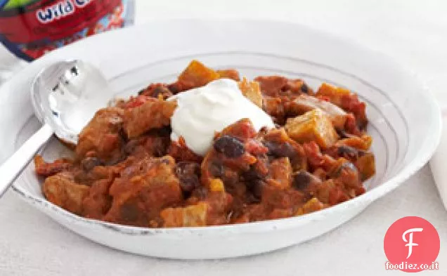 Chili di maiale e fagioli neri