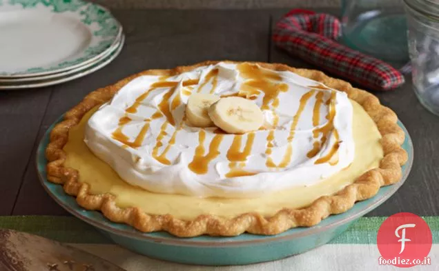 Bourbon Caramel-Banana Cream Pie