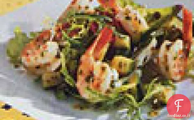 Insalata di gamberetti con Zucchine e Basilico