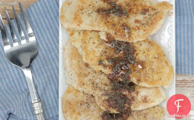 Pollo saltato con salvia Burro rosolato