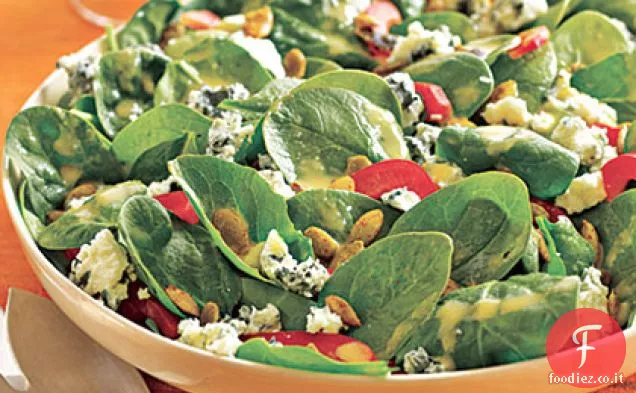 Insalata di spinaci con Vinaigrette di arancia rossa