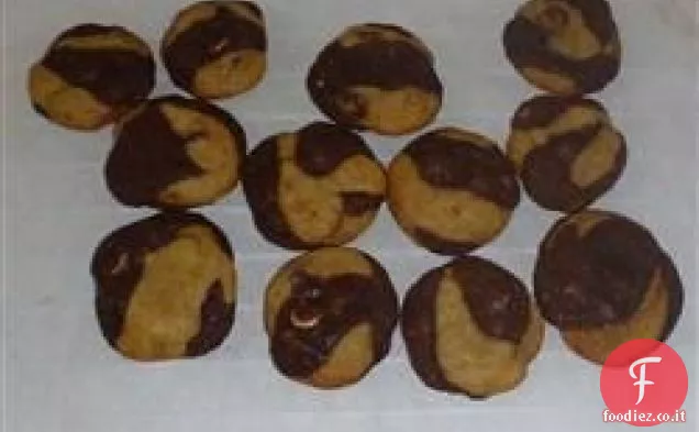 Biscotti al cioccolato marmorizzato