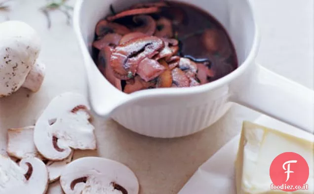 Salsa di vino rosso ai funghi