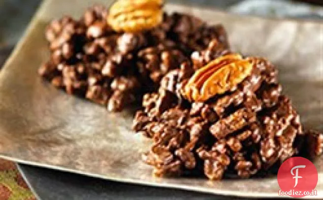 Grappoli di noci pecan al cioccolato