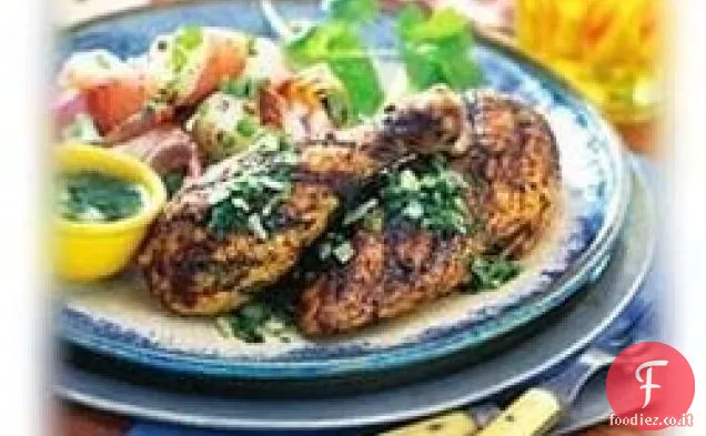 Pollo alla griglia del sud-ovest con burro di lime