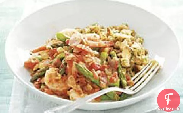 Primavera gamberetti padella