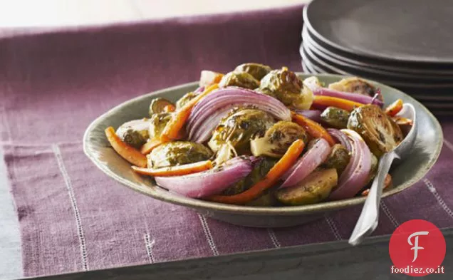 Cavoletti di Bruxelles arrostiti e carote