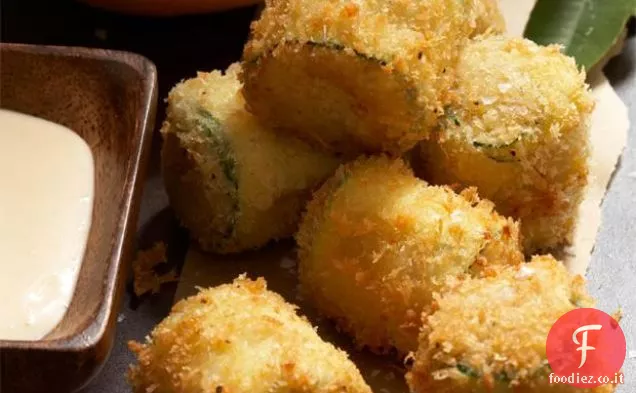 Zucchine Frittelle di granchio con Pompelmo Aioli