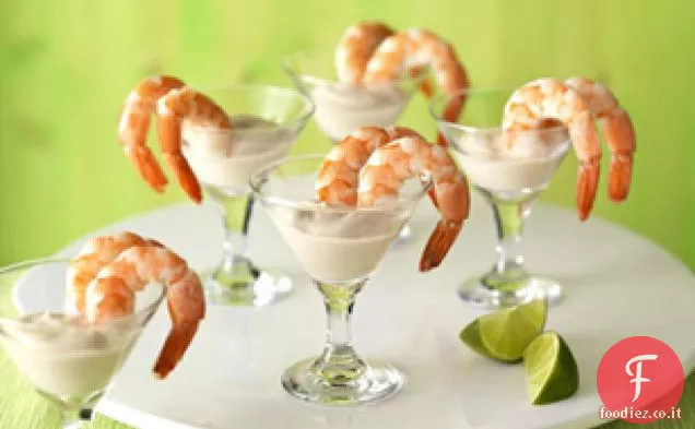 Gamberetti con salsa di immersione Chipotle-Lime