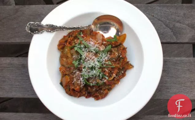 Pomodoro arrosto Stufato di zucchine