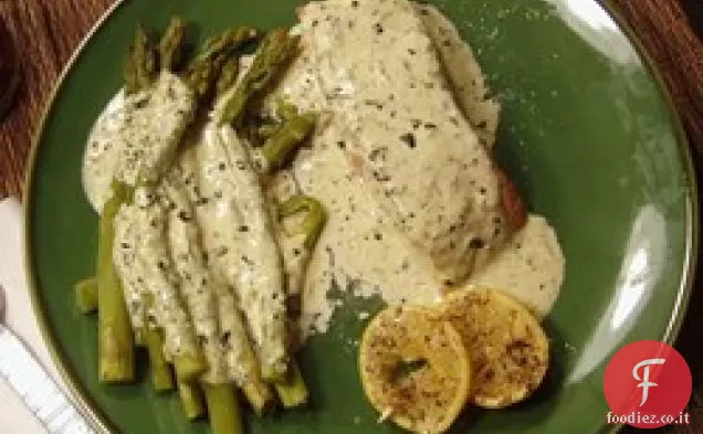 Salmone in salsa di seta cremosa