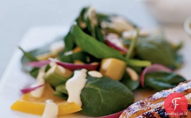 Insalata di spinaci con salsa cremosa di Digione