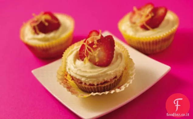 Cupcakes di cheesecake alla fragola