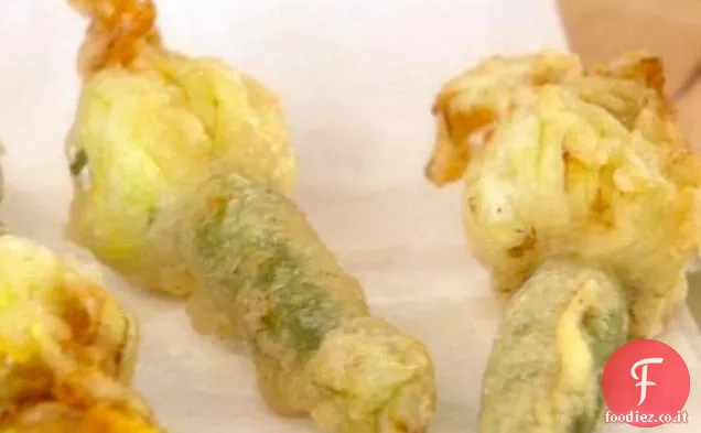 Formaggio fritto-Fiori di zucca ripieni