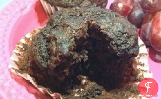 Muffin al cioccolato con gocce di cioccolato probiotico
