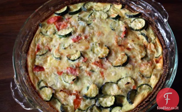 Torta di zucchine, pomodoro e formaggio svizzero