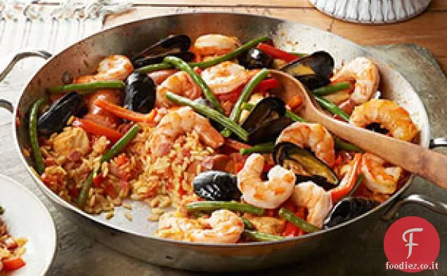 Padella festiva Paella di frutti di mare