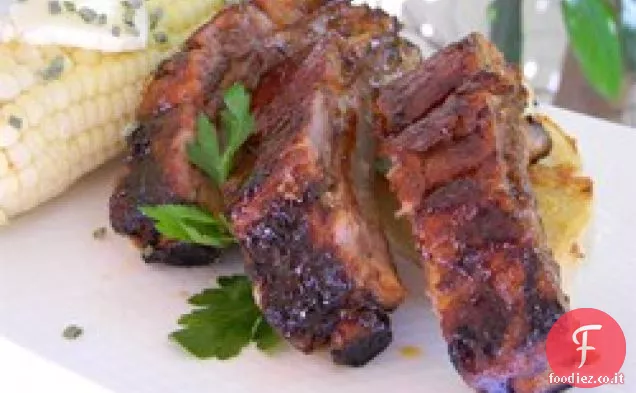 Come fare al forno BBQ bambino indietro Ribs