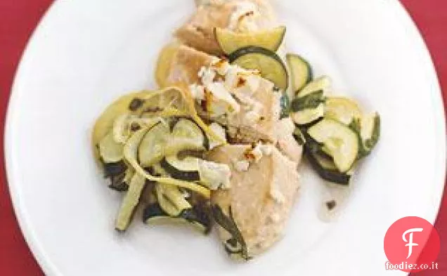 Pollo Feta con zucchine