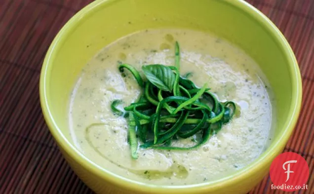 Zuppa di zucchine e basilico