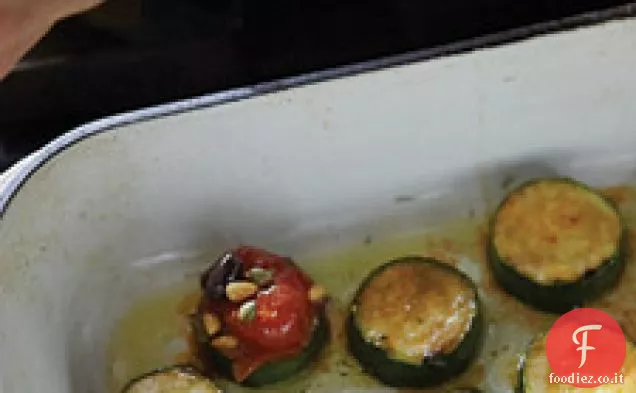 Tondi di zucchine con Pomodori arrostiti