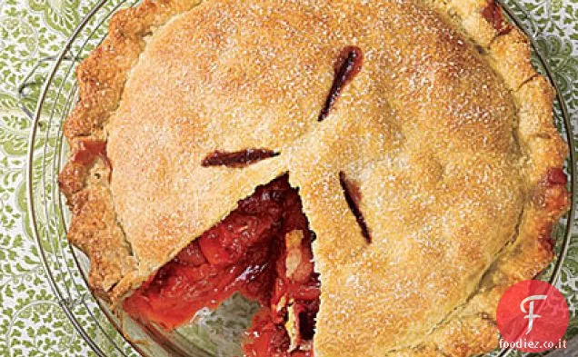 Torta di mele e lamponi