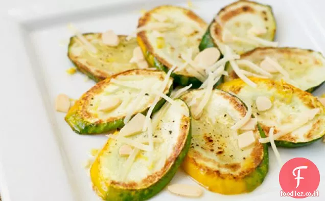 Insalata di zucchine con Limone, Mandorle e Parmigiano